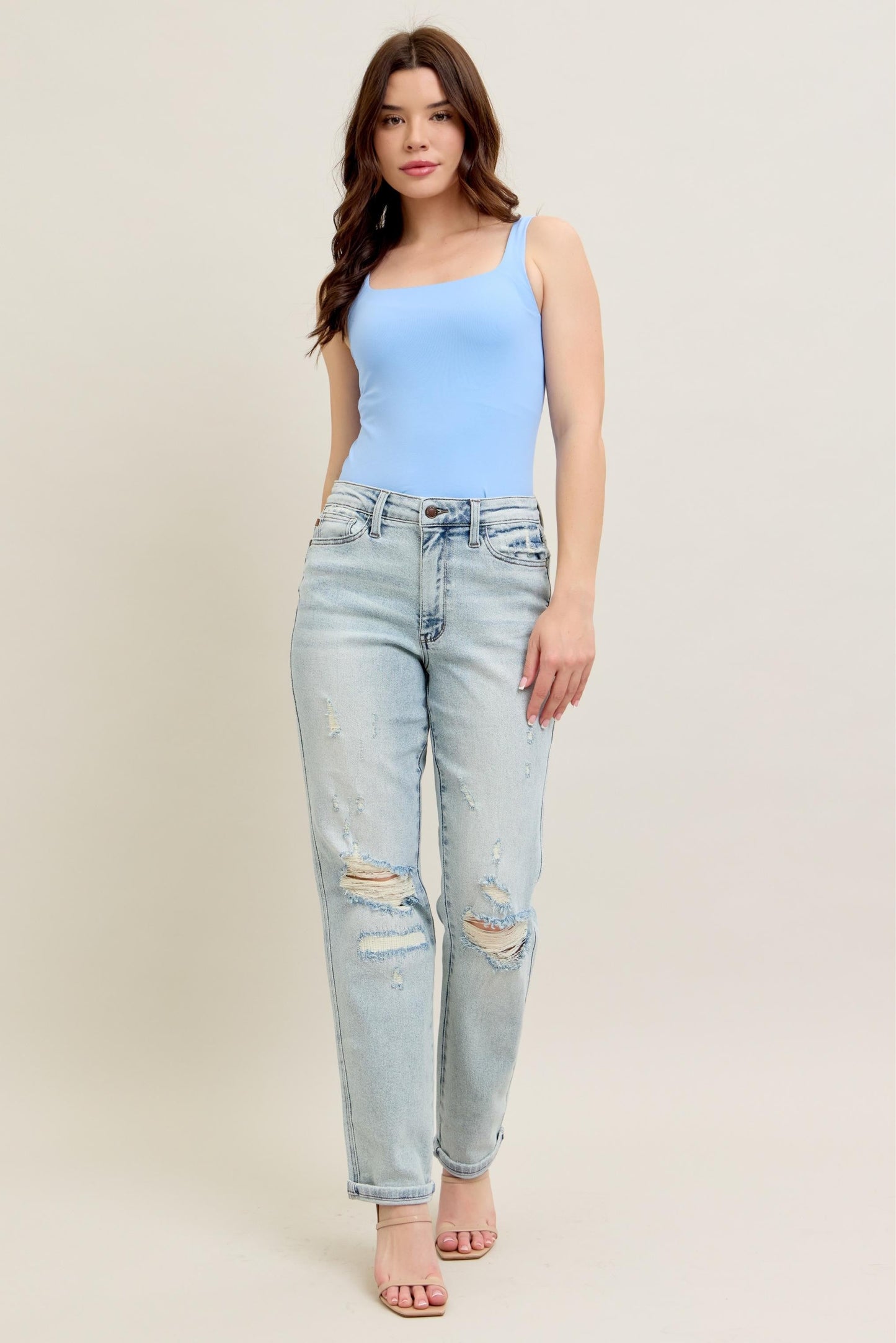 Women's Plus Size Jeans Jeans - Plus Size Destroyed - Women's Boyfriend Fit
