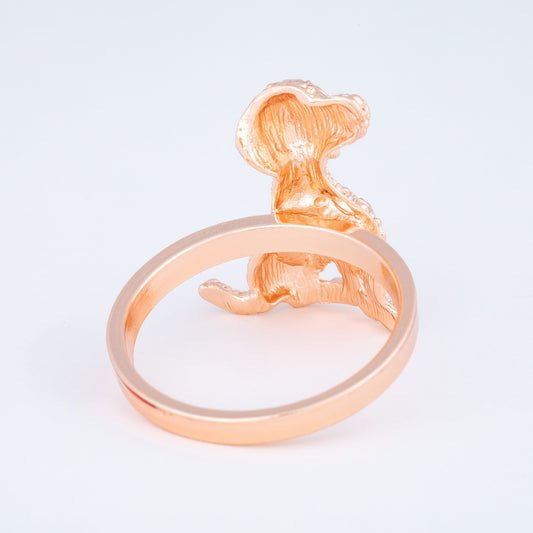 Rose Gold Dog Napkin Holder - Set of 4