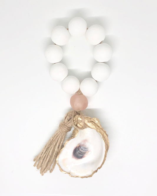 The Tide Pool - Boho - White with Sea Glass