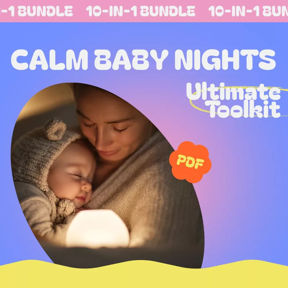 Transform Your Nights with The Ultimate Calm Baby Nights Toolkit
Are sleepless nights with your little one taking a toll on you? Say goodbye to constant night wakings and hello to peaceful, restful sleep for both you and your baby with The Ultimate Calm Baby Nights Toolkit. This 10-in-1 digital bundle is packed with expert guides, practical checklists, and actionable tips designed to help your baby (and you!) sleep soundly through the night. From gradual night waking reduction strategies to perfect nap-time