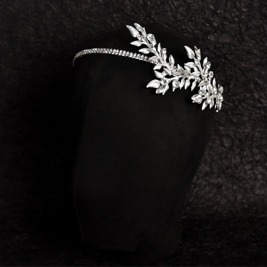 Handmade Leaf Bridal Headband – Elegant Wedding Hair Accessory for Brides & Bridesmaids