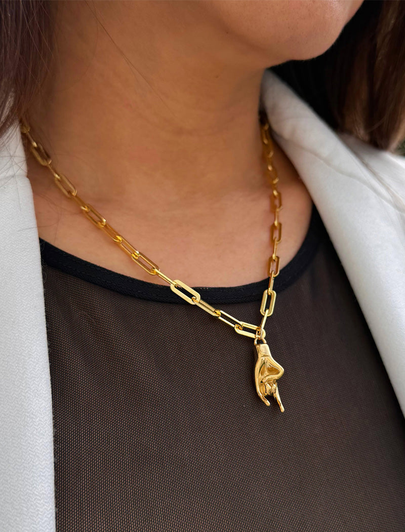 ITALIAN HAND Necklace Charm Pendant Only