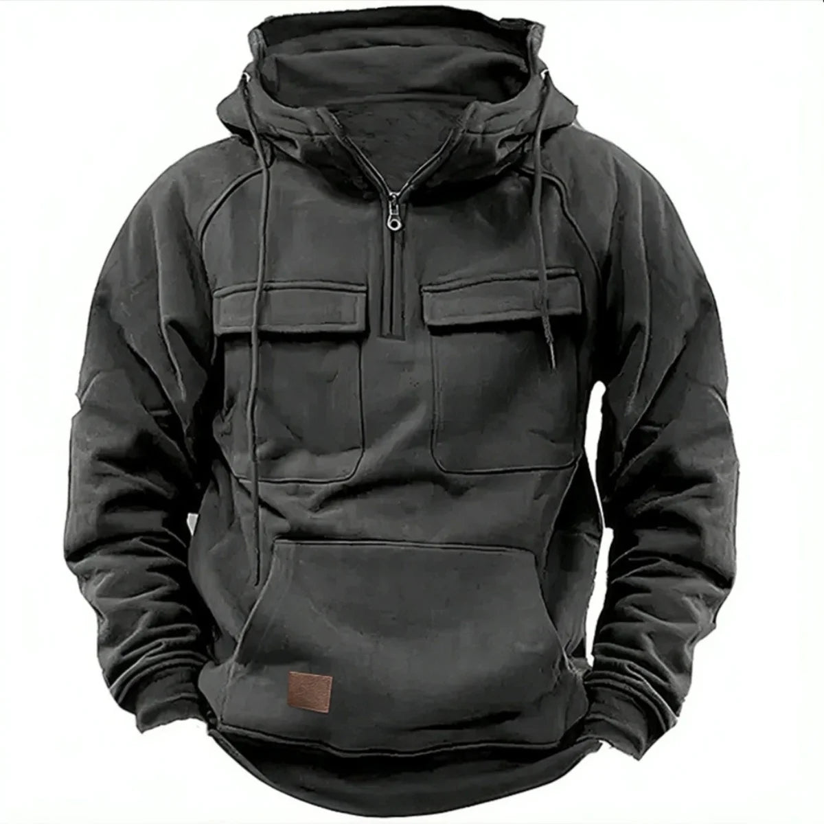 Men's Zip-Up Hoodie | Loose Fit, Multi-Pocket, 8 Colors, S–XXXL