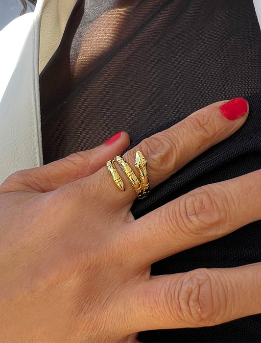YEAR OF THE SNAKE Ring | 18K Gold Over Sterling Silver
