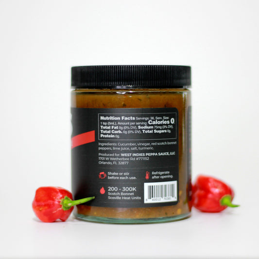 WIPS Red Scotch Bonnet Citrusy Pepper Sauce Gluten Free