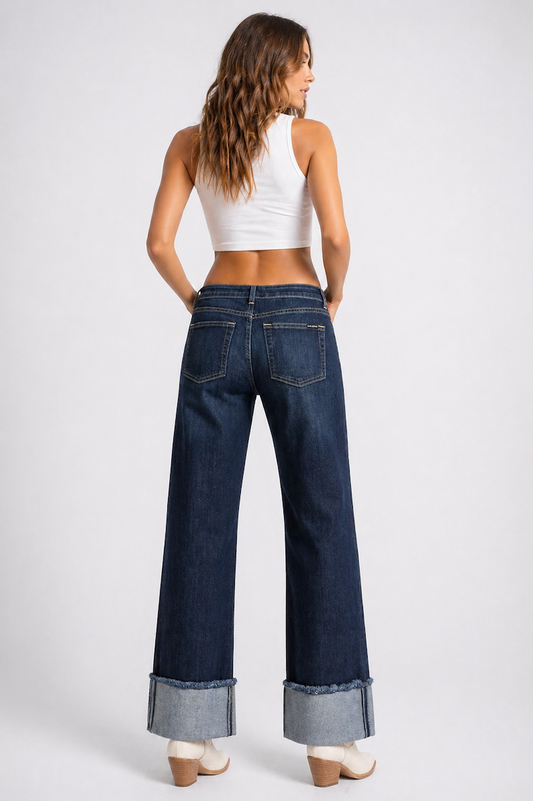 Classic Rebel Denim Low Rise Dark Wash
