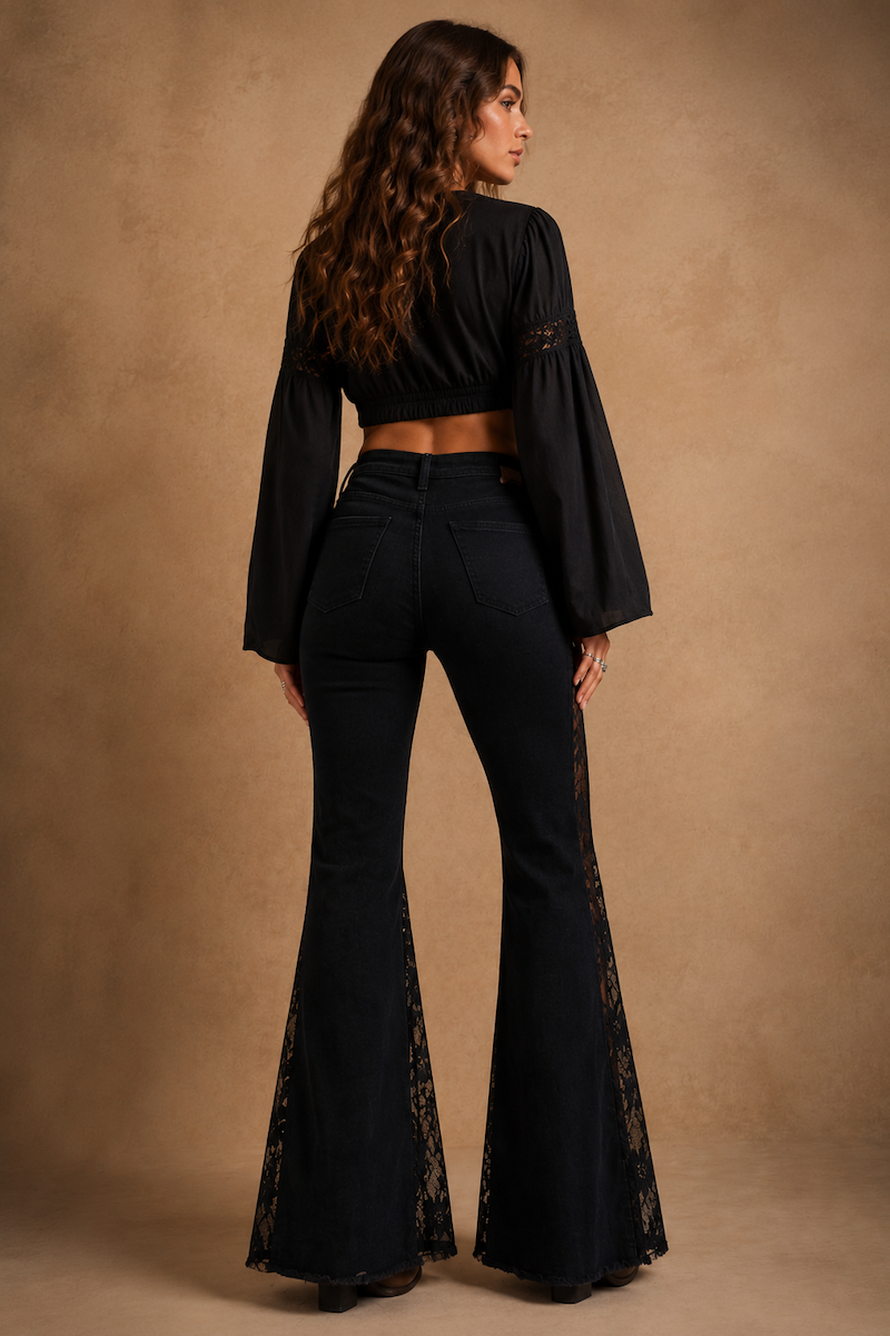 Raven Lace Flares