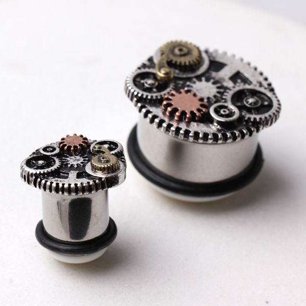 316L Surgical Steel Steampunk Gear Menagerie Plug