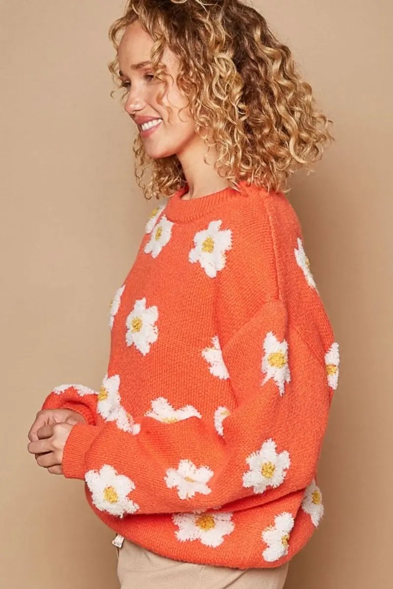Sweaters Trendsi POL Daisy Sweater Women's Fall Fashion Knit Top USA Shipped