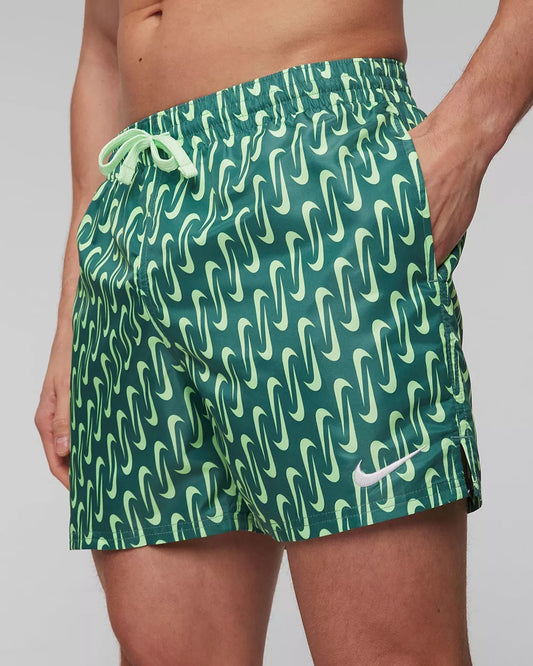 Nike Swim Men’s Geometric Green Swim Shorts – Spring/Summer Swimwear