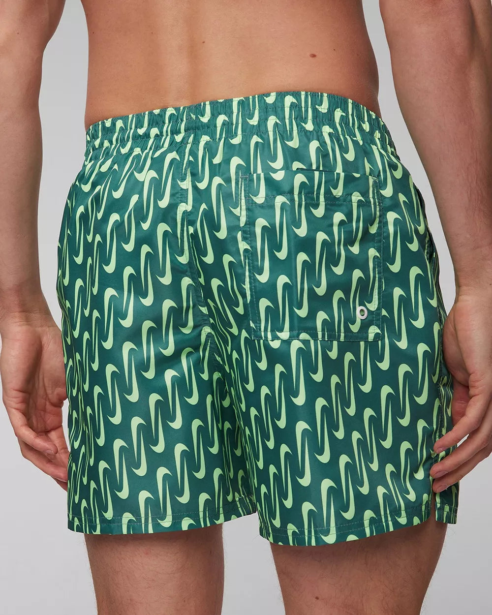 Nike Swim Men’s Geometric Green Swim Shorts – Spring/Summer Swimwear