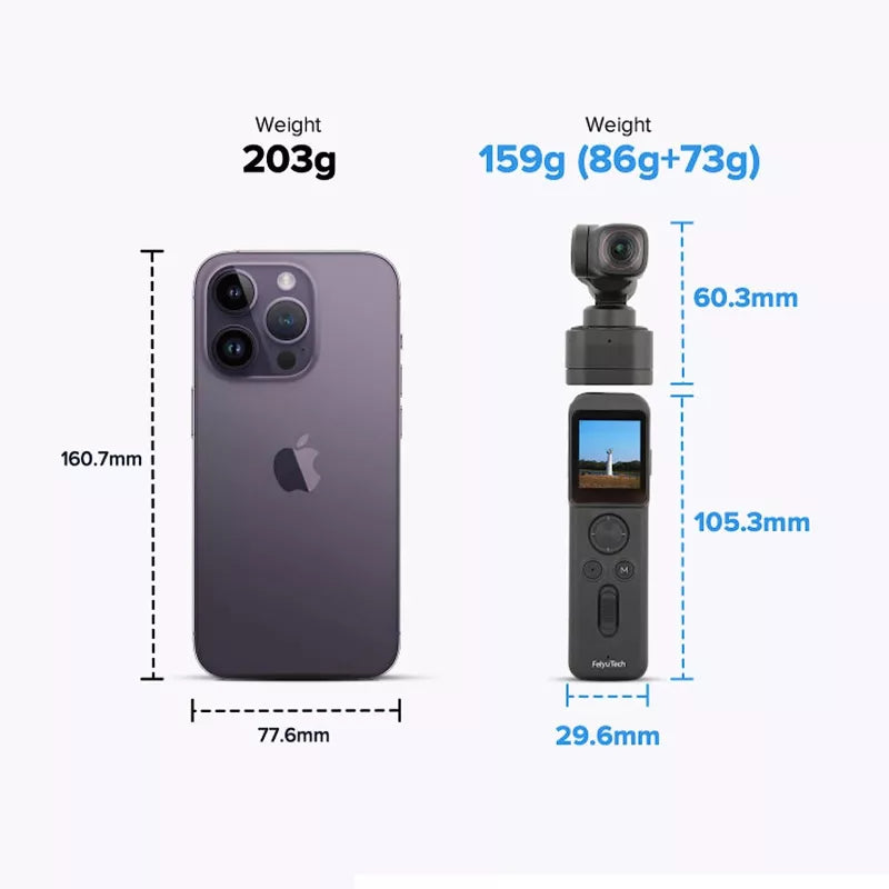 4K 60fps Cordless 3-Axis Stabilizer Camera with AI Tracking: Pro Footage Anywhere