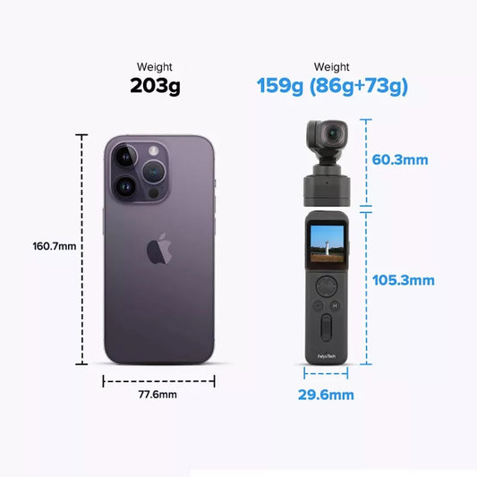 4K 60fps Cordless 3-Axis Stabilizer Camera with AI Tracking: Pro Footage Anywhere