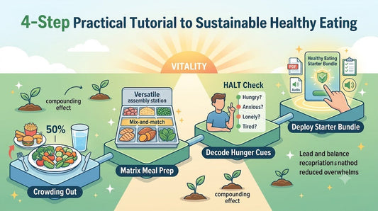 Ditch restrictive crash diets and build sustainable energy. Discover a practical, 4-step guide to effortless meal prep and mindful eating habits.