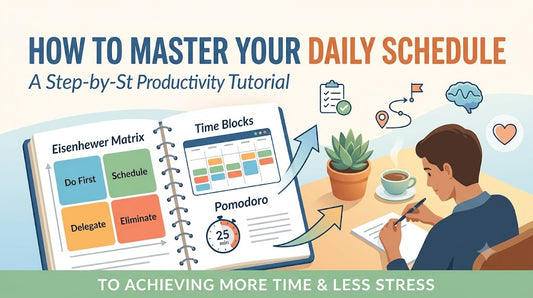 Struggling with an endless to-do list? Master your daily schedule, defeat procrastination, and reduce stress with this 4-step productivity tutorial.