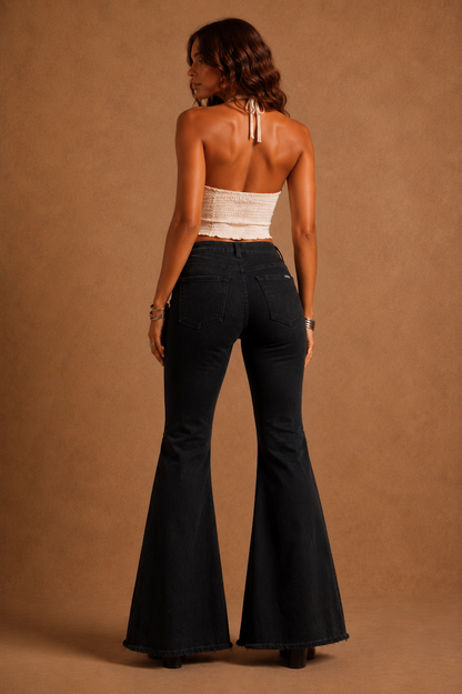 Rockstar Rouge Flare Brown Cowhide