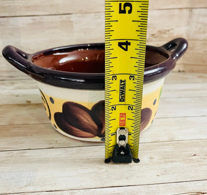 2 Terra Cota Mexican Clay Bowls 2 Platos Tazones de Barro