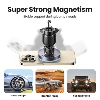 Magnetic Car Phone Holder Wireless Charger with LED Light for iPhone