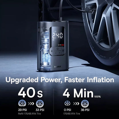 Portable Smart Car & Bike Tire Inflator with Auto Stop & LED Light