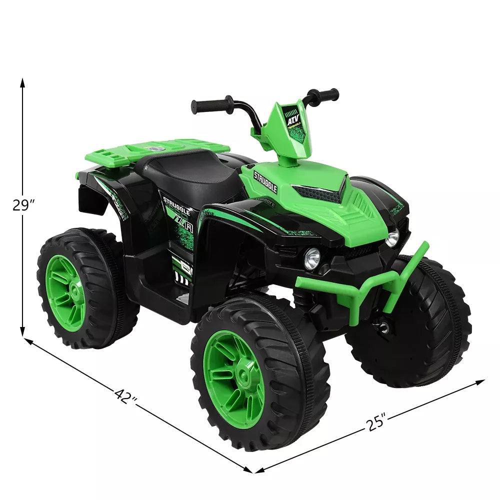 Kids’ All-Terrain Electric Ride-On Car, Dual Drive 12V Battery Vehicle