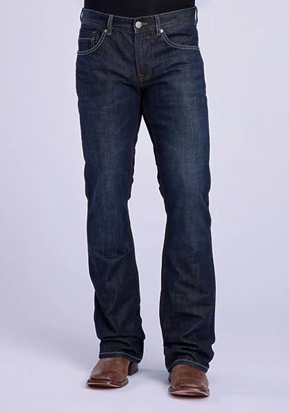 Tin Haul 1660 Jagger Fit Corded Deco (Dark Wash) - Men's Bootcut Jeans