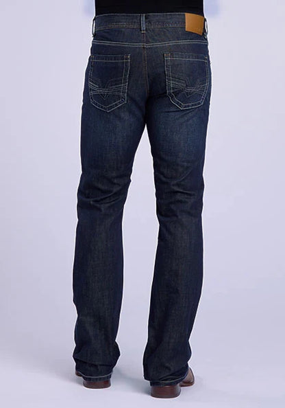 Tin Haul 1660 Jagger Fit Corded Deco (Dark Wash) - Men's Bootcut Jeans