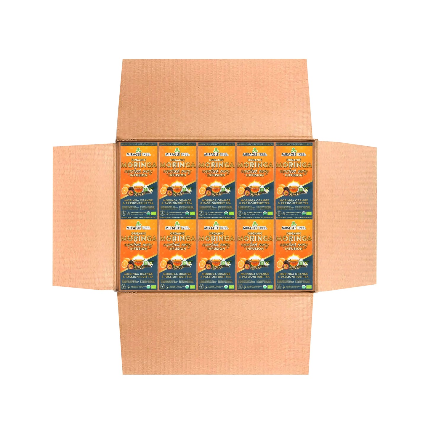 Organic Moringa Energy Tea - Orange Passionfruit - Natural Coffee Alternative