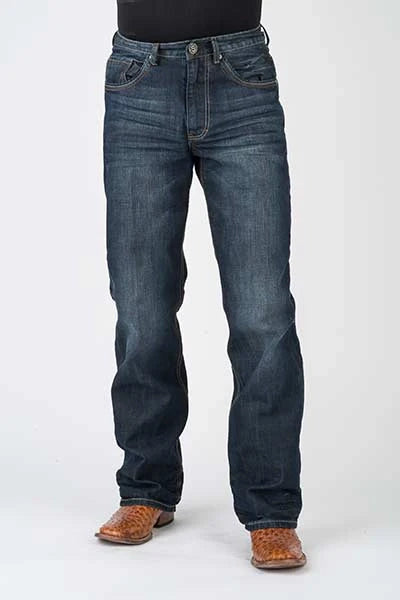 Stetson 1312 Fit Pieced Pockets (Dark Wash) - Men's Jeans