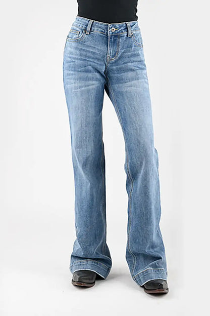 Stetson 214 Trouser Fit Back Welt Pocket ( Denim Light Wash )- Women's Jeans