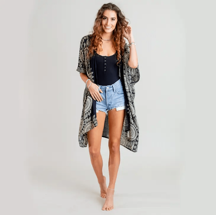 Bondi Mandala Kimono Beach Coverup Bikini Cover Up