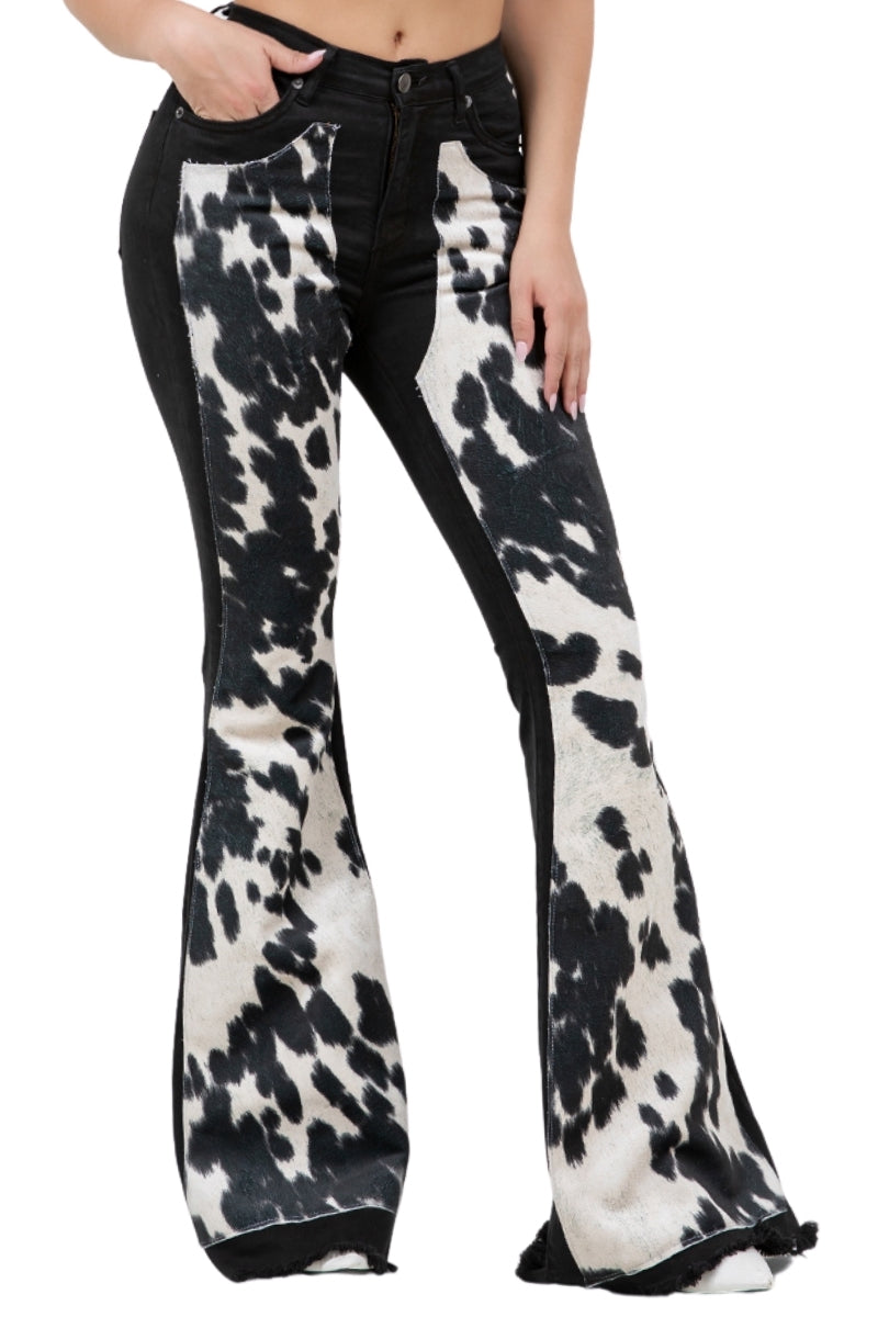 Rodeo Bell Bottom Jean in Black