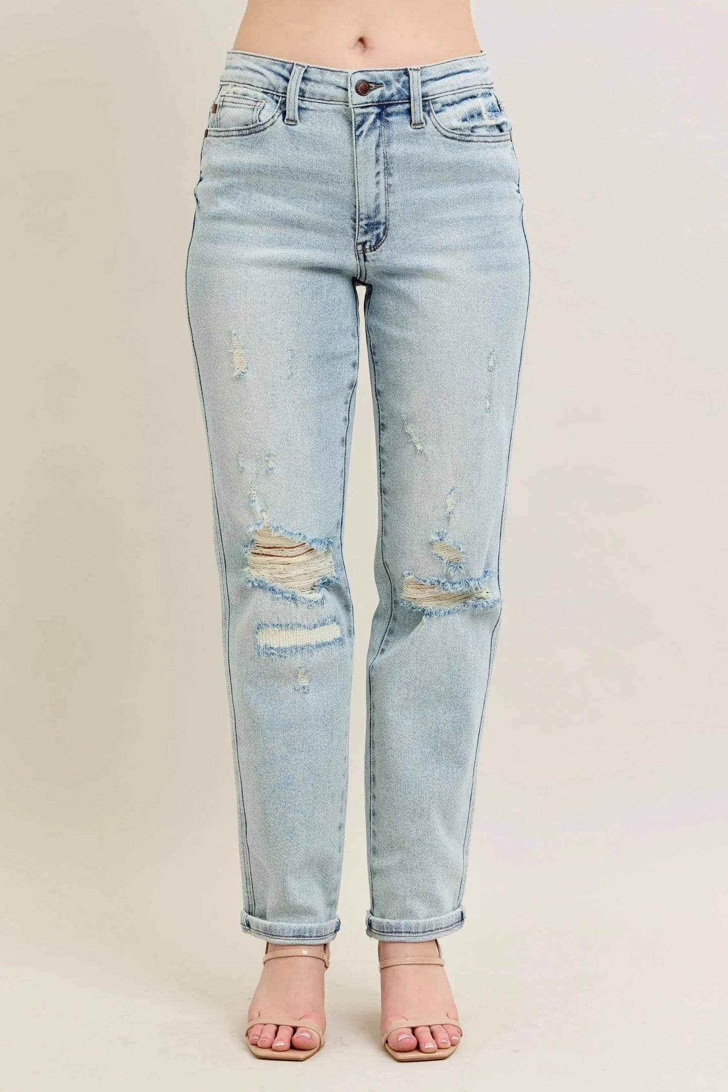 Women's Plus Size Jeans Jeans - Plus Size Destroyed - Women's Boyfriend Fit