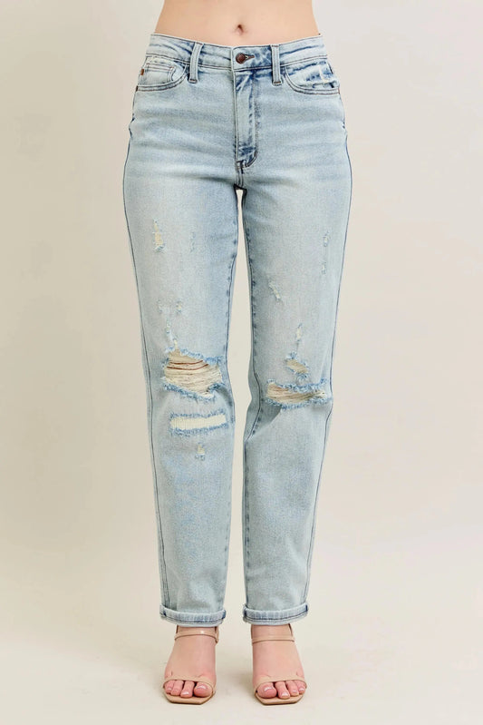 Women's Plus Size Jeans Jeans - Plus Size Destroyed - Women's Boyfriend Fit
