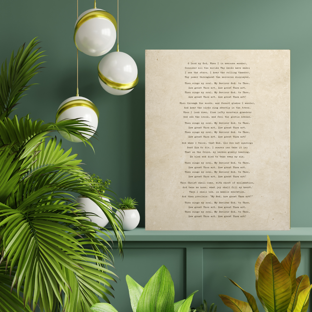 How Great Thou Art Canvas Wall Art – 16" x 20"