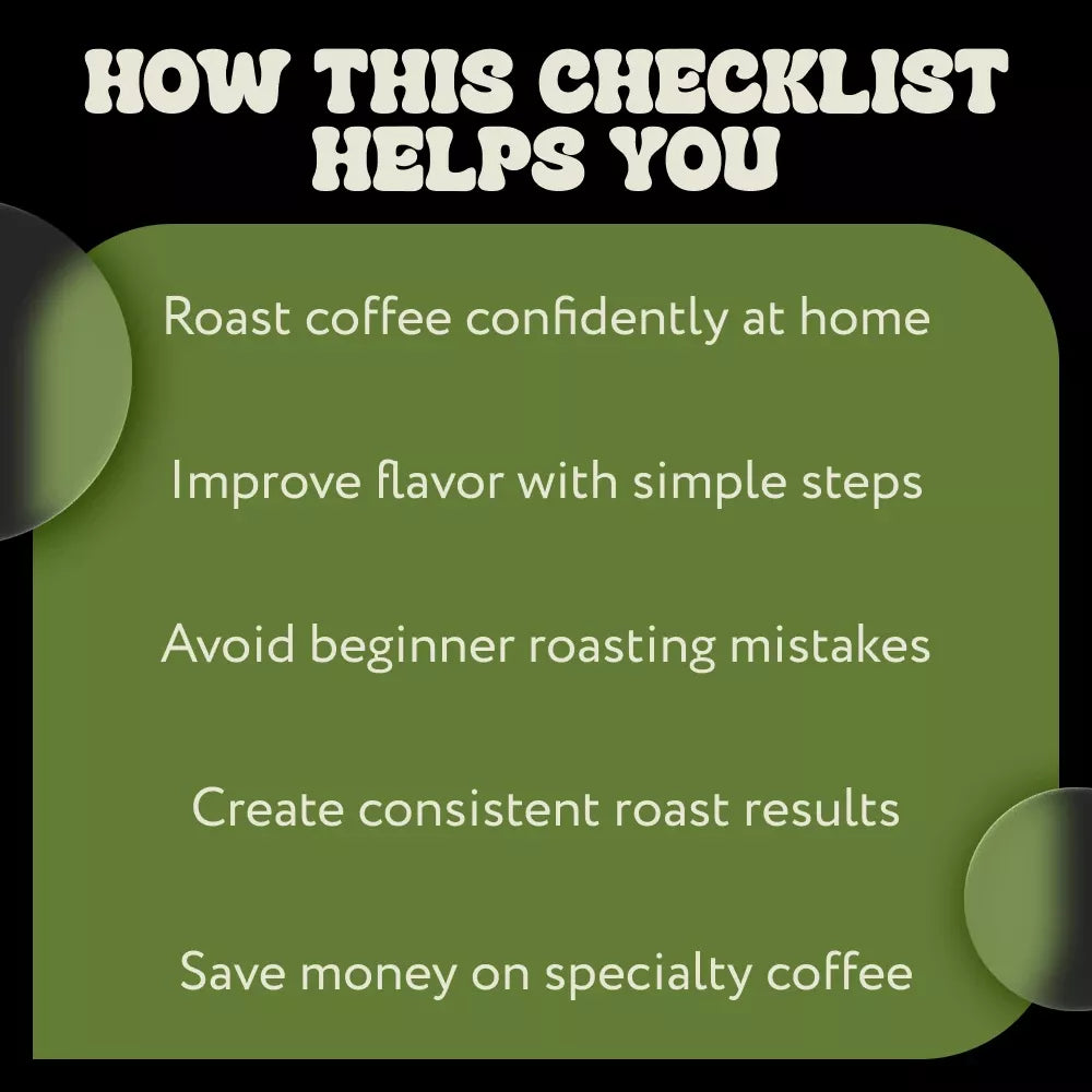 Coffee Roasting Ideas for Beginners | Easy Home Coffee Roasting Checklist | Step-by-Step Coffee Roasting Ideas Guide