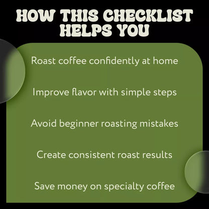 Coffee Roasting Ideas for Beginners | Easy Home Coffee Roasting Checklist | Step-by-Step Coffee Roasting Ideas Guide