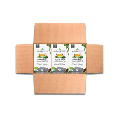 Organic Moringa Tea - Earl Grey - Lightly Caffeinated Herbal Tea