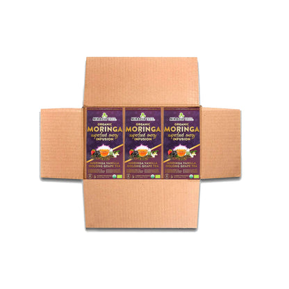 Organic Moringa Energy Tea - Grape Vanilla - Natural Coffee Alternative