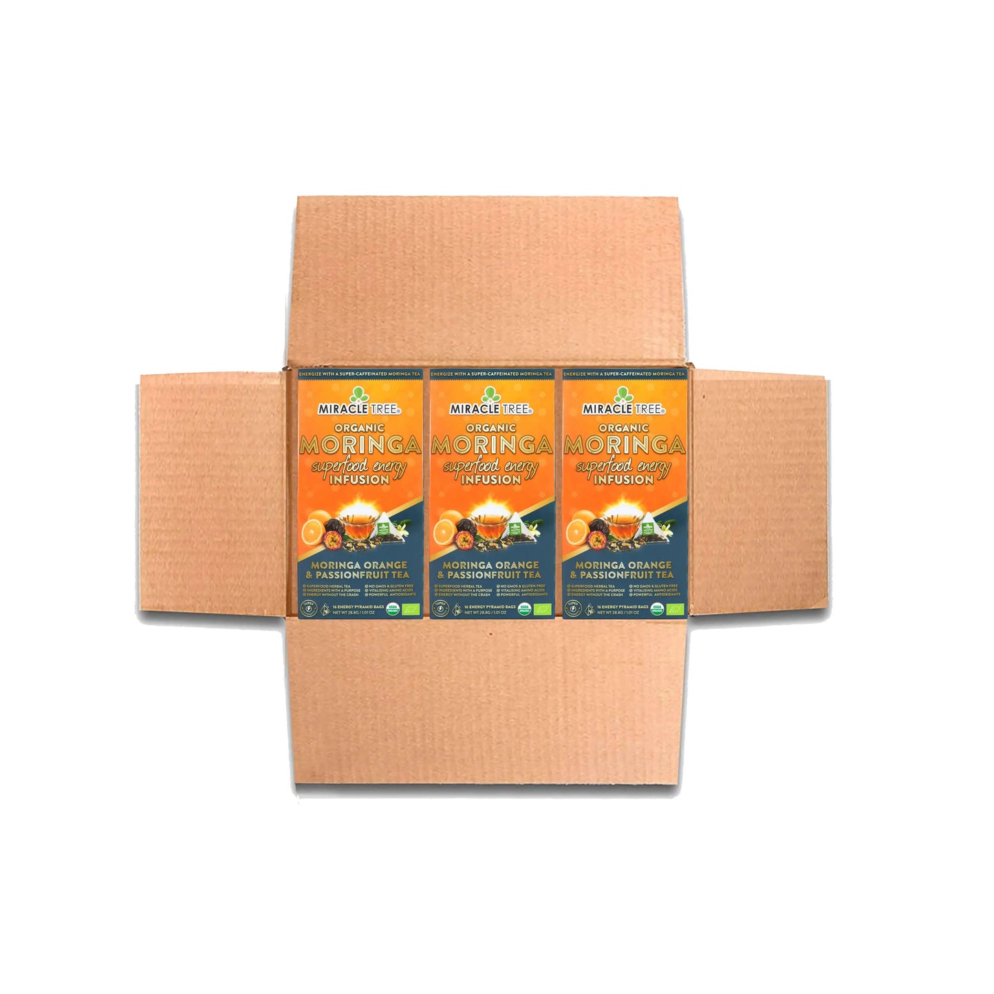 Organic Moringa Energy Tea - Orange Passionfruit - Natural Coffee Alternative