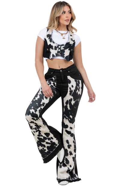 Rodeo Bell Bottom Jean in Black