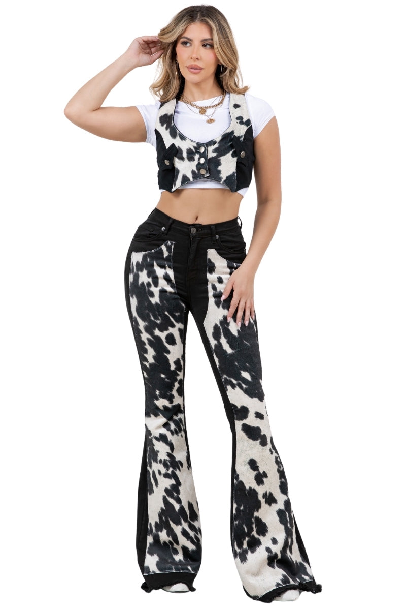 Rodeo Bell Bottom Jean in Black