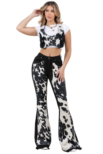 Rodeo Bell Bottom Jean in Black