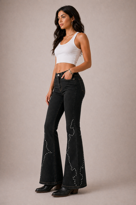 Santa Fe Boot Cut Stretch Jean - Black Denim