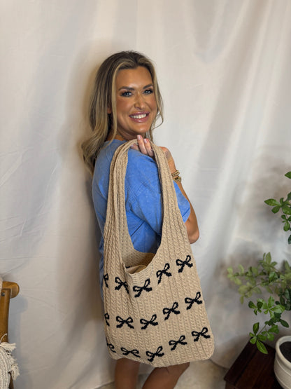 The Bow Crochet Tote Bag