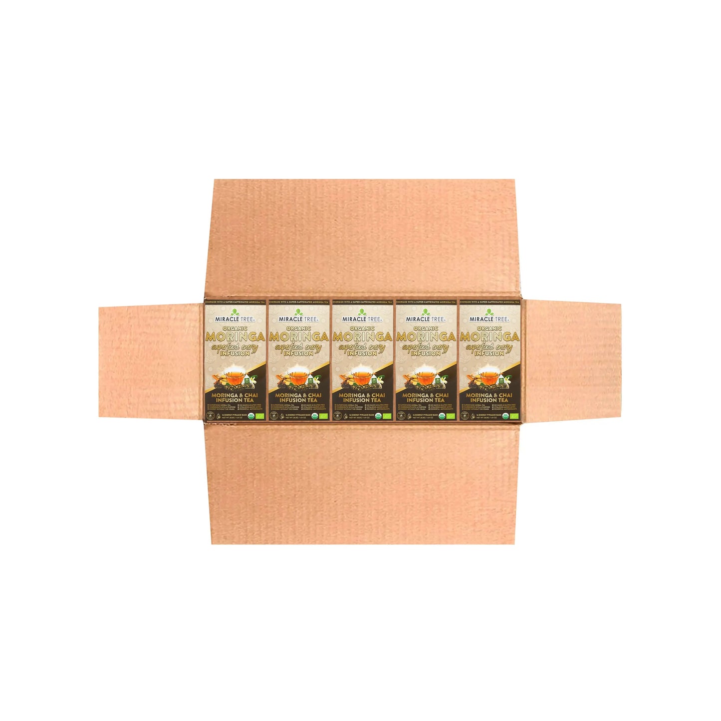 Organic Moringa Energy Tea - Chai Spice - Natural Coffee Alternative