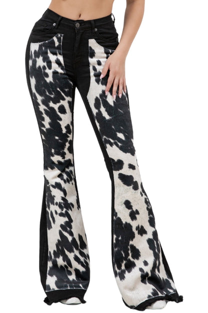 Rodeo Bell Bottom Jean in Black