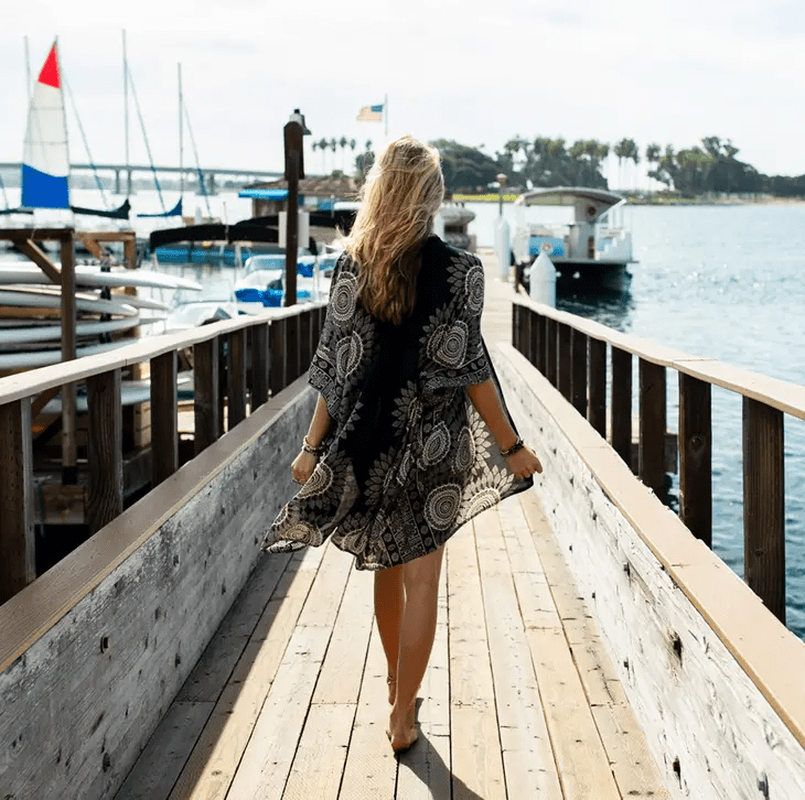 Bondi Mandala Kimono Beach Coverup Bikini Cover Up
