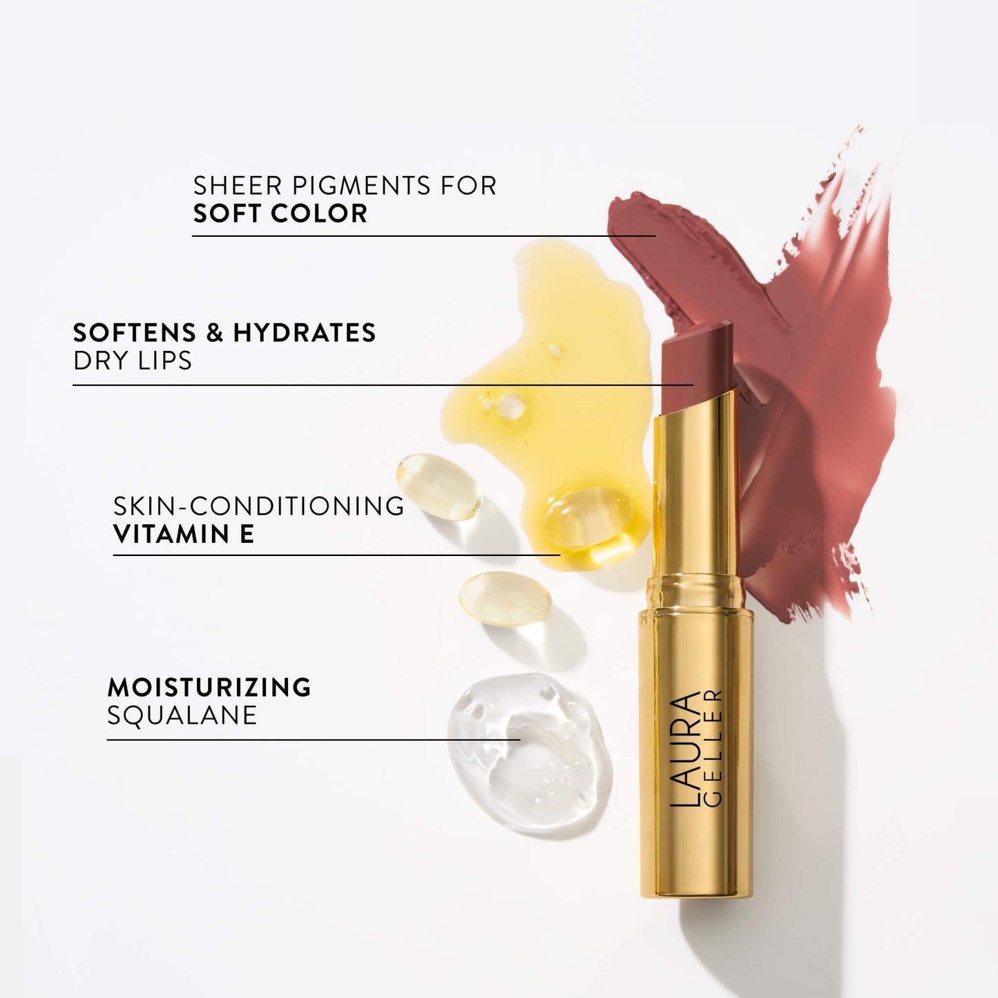Laura Geller Jelly Balm Tinted Lip Balm | Hydrating, Squalane & Vitamin E | Origin Zero