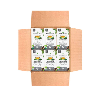 Organic Moringa Tea - Earl Grey - Lightly Caffeinated Herbal Tea