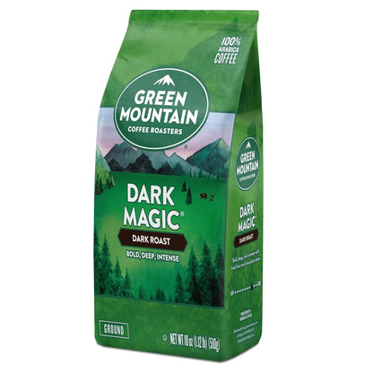 Green Mountain Dark Magic Ground Coffee | Extra Bold Dark Roast, 18oz | Origin Zero